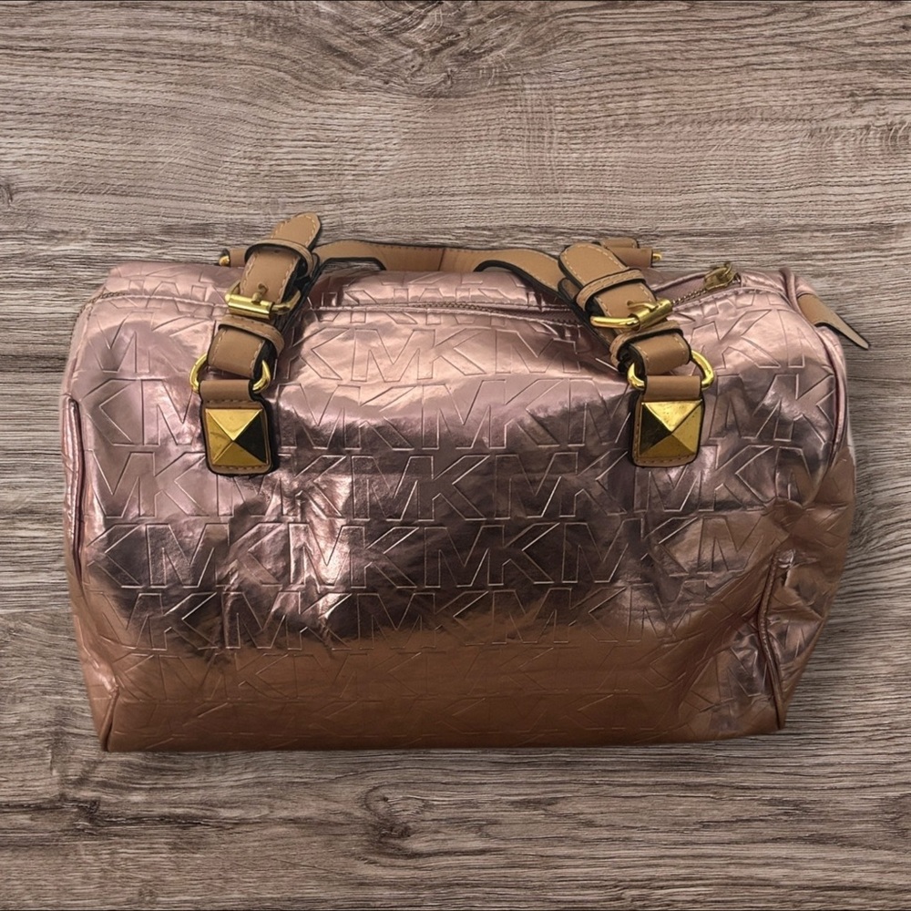 Michael Kors Metallic Pink Satchel - Picture 5 of 5
